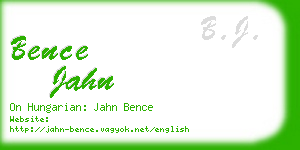 bence jahn business card